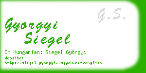gyorgyi siegel business card